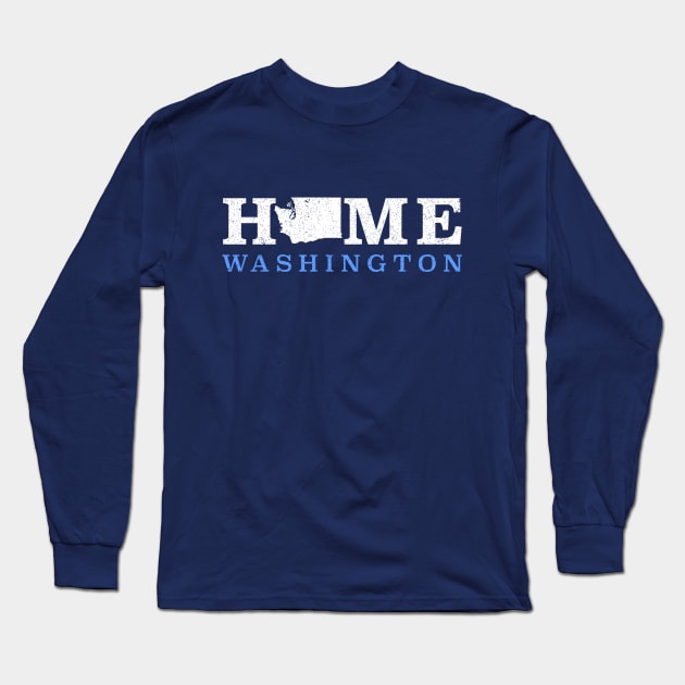 Washington State WA Home Design Long Sleeve T-Shirt by DoctorWatsonDesigns